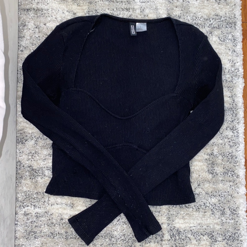 H&M crop long sleeve size M